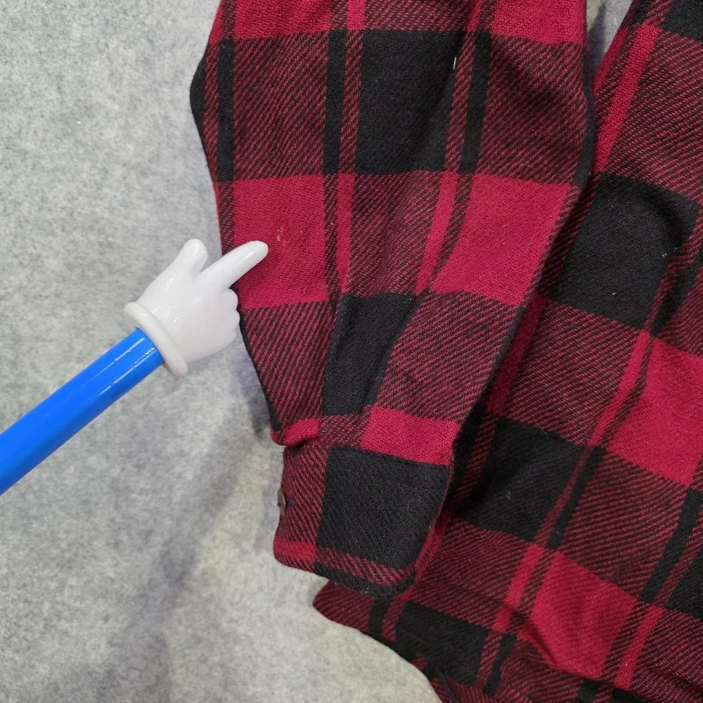 L.L. Bean Shirt Mens XL Red Plaid Long Sleeve Flannel Button Up Wool USA Buffalo